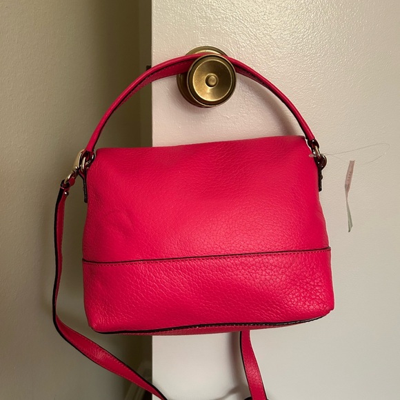KATE SPADE Leather Southport Avenue Zinnia Hot Pink Pebbled Leather NWT - Picture 4 of 16